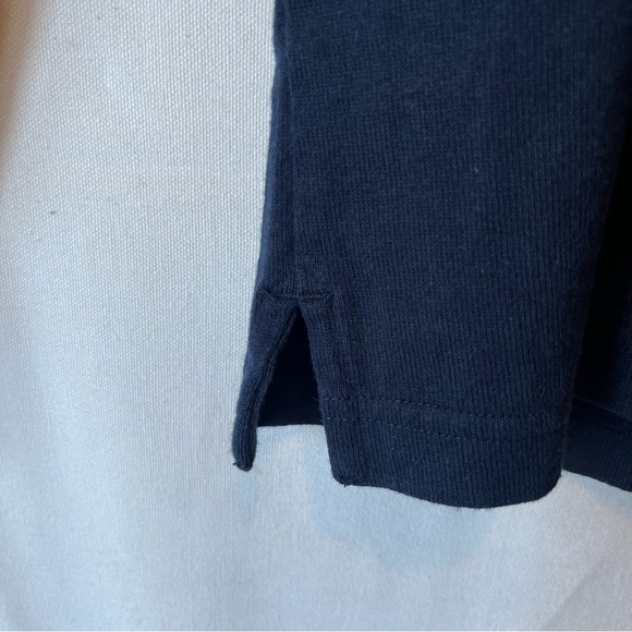 Uniqlo Long sleeve heavy knit top Medium Nautical blue striped Boat neck Womens - Picture 7 of 7